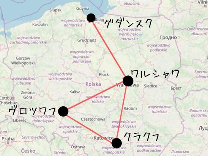 ポーランド鉄道地図