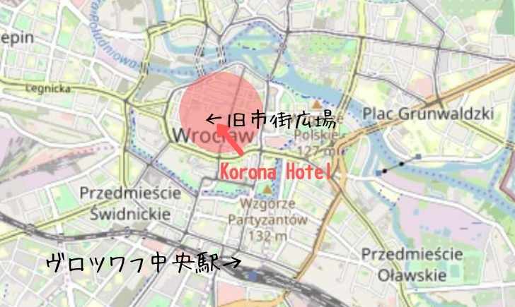 Wroclaw Hotel Map