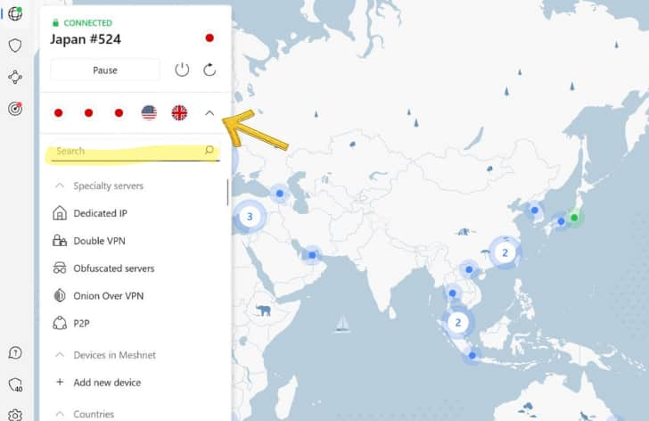 nord vpn connection PC