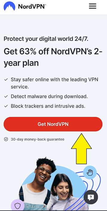 nord vpn website image